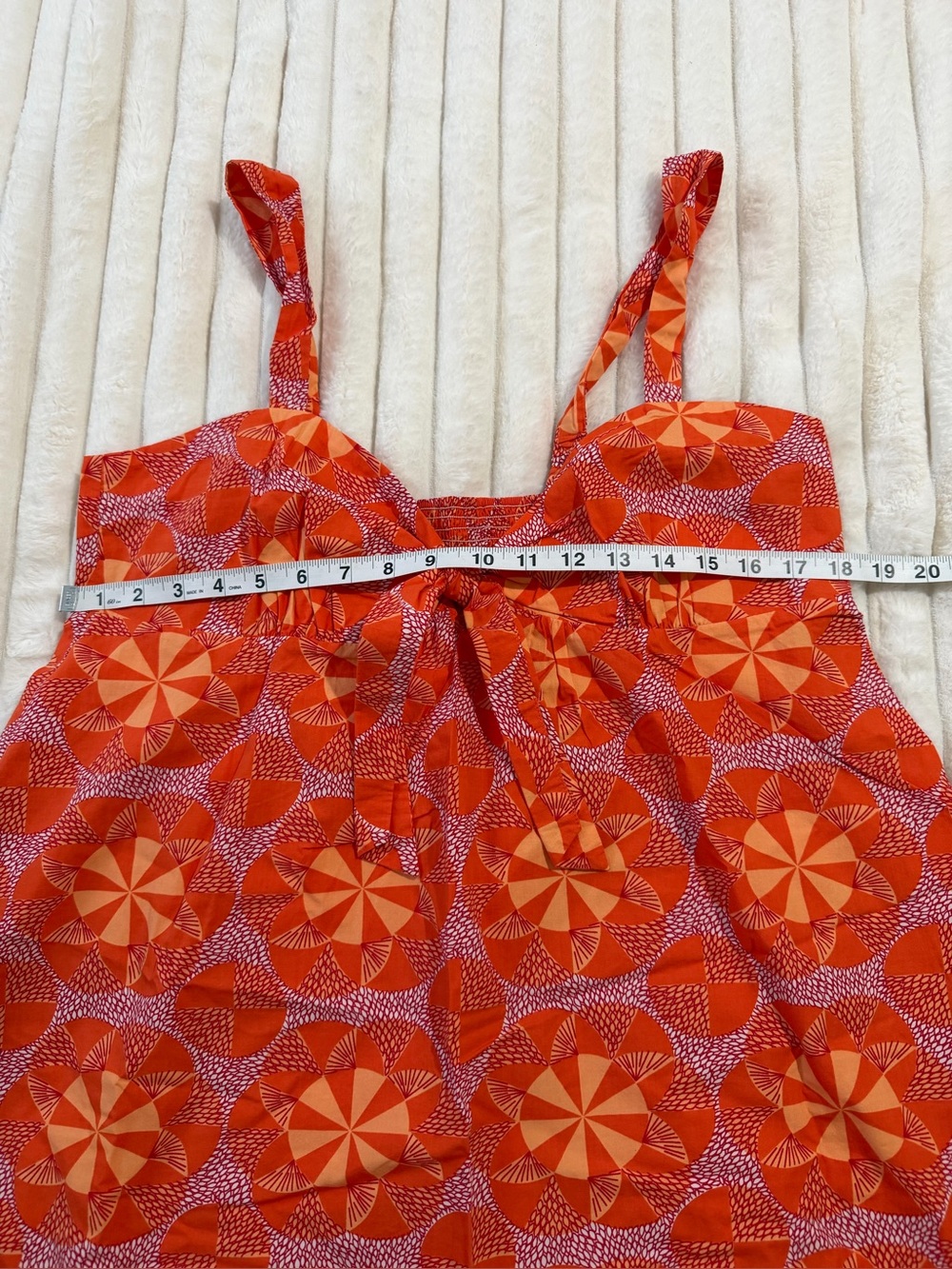 Anthropologie orange and yellow Patterned Dress - Picture 7 of 8